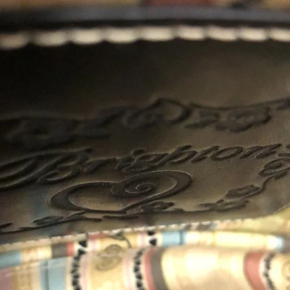 Authentic Brighton Nautical straw and leather Black and Tan handbag - Picture 2 of 3